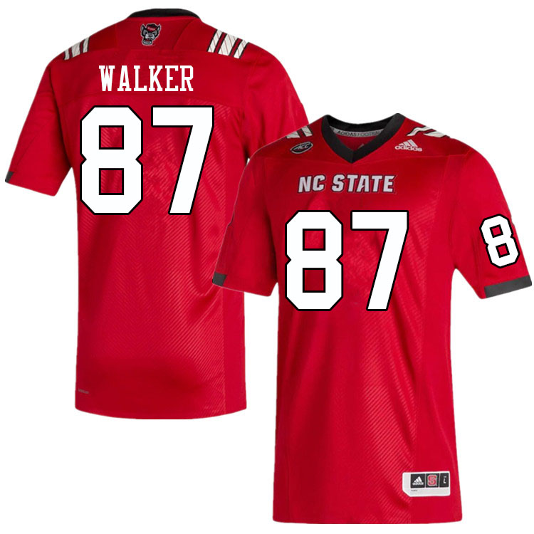 Men #87 Kameron Walker NC State Wolfpack College Football Jerseys Sale-Red